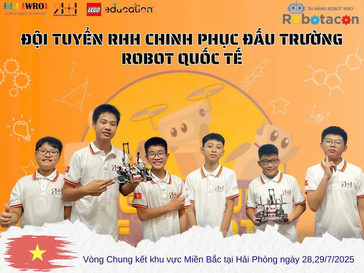 Đội tuyển RHH tham dự Vòng Chung kết khu vực miền Bắc Robotacon WRO 2025 tại Hải Phòng